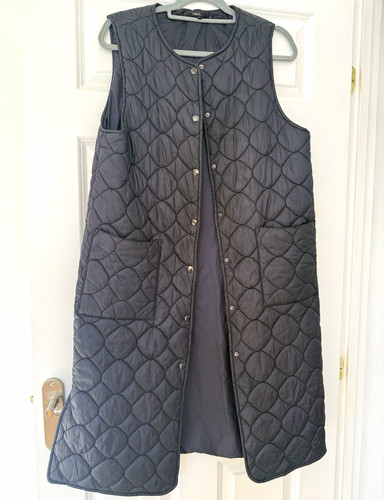 Womens black quilted - black, long