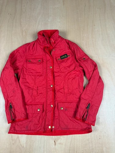 Barbour quilted red jacket - quilted,