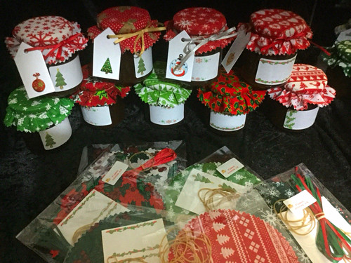 Jam pot covers fabric - , mixed