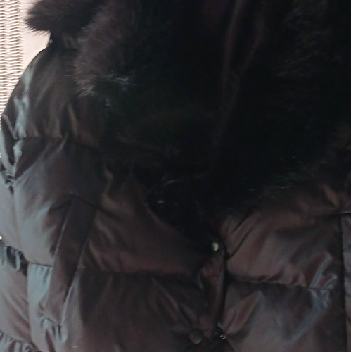 Women black quilted long - black,