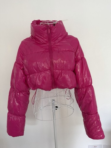 Vila pink puffer jacket - vila, l