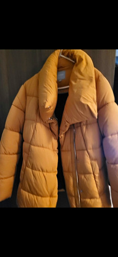 Women tan quilted puffer - tan,