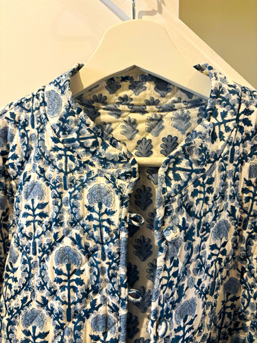 Kaho blue white trellis - blue,