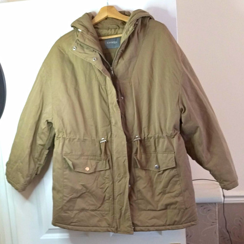 George women khaki hooded - george,