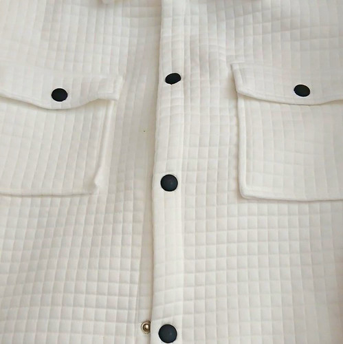 White quilted jacket long - white,
