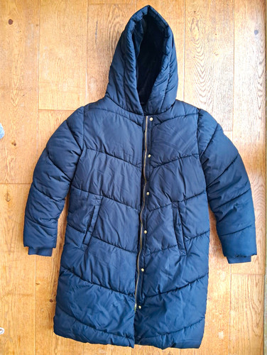 Next black hooded quilted long - next,