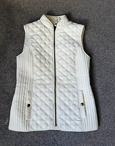 Joules cream quilted zip - cream,