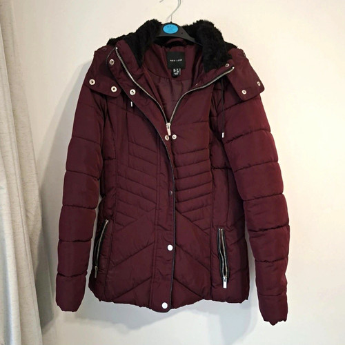 New look burgundy hooded - new,