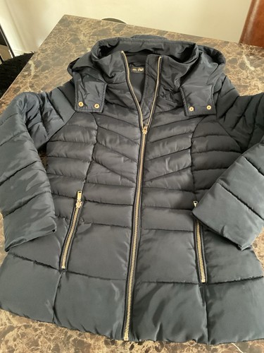 Blue quilted hooded - f&f,