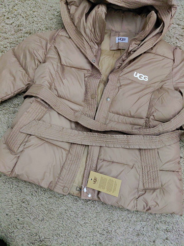 Ugg beige hooded - hooded, quilted
