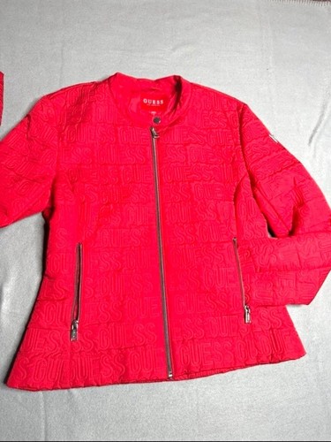 Guess red quilted - guess, logo