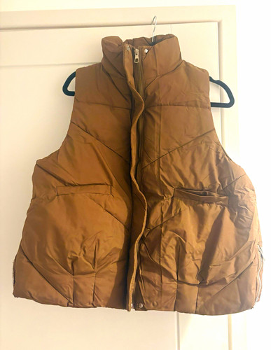Women brown quilted puffer - brown,