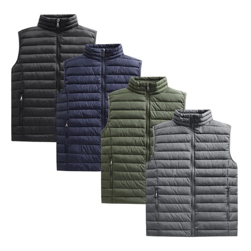 Mens quilted padded gilet - quilted,