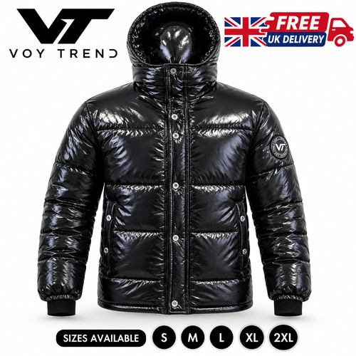 Mens black puffer jacket - black,