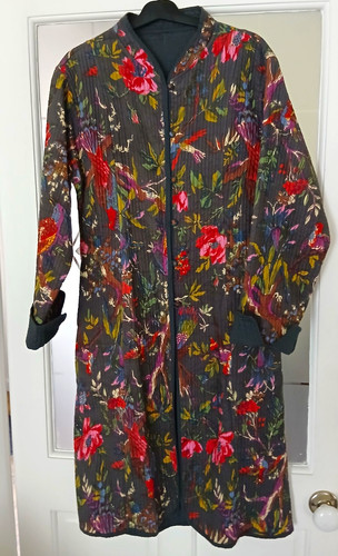 Reversible floral quilted - quilted, long